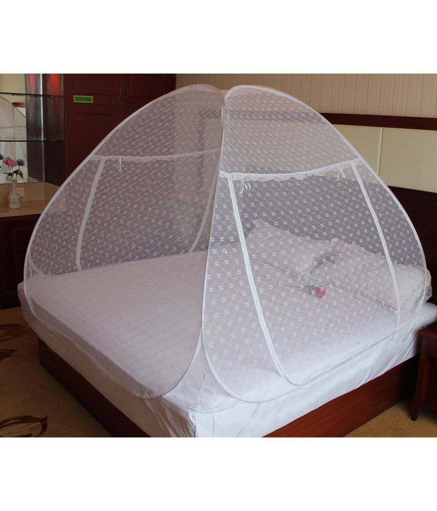 Verdioz Double White Embroidery Mosquito Net (200*200*145 cm) Buy Verdioz Double White