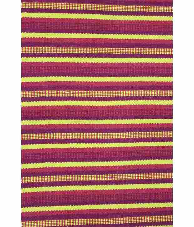 Bj Creations Red Cotton Stripes Rug Buy Bj Creations Red Cotton Stripes Rug Online at Low