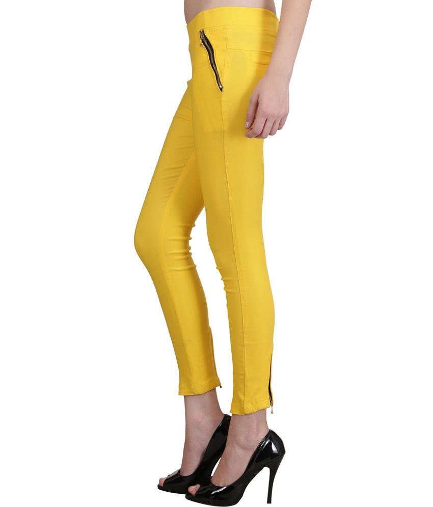 yellow jeggings