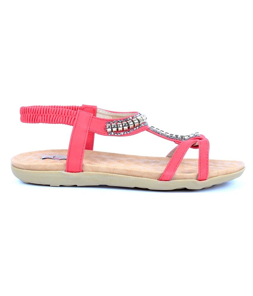 red suede flat sandals