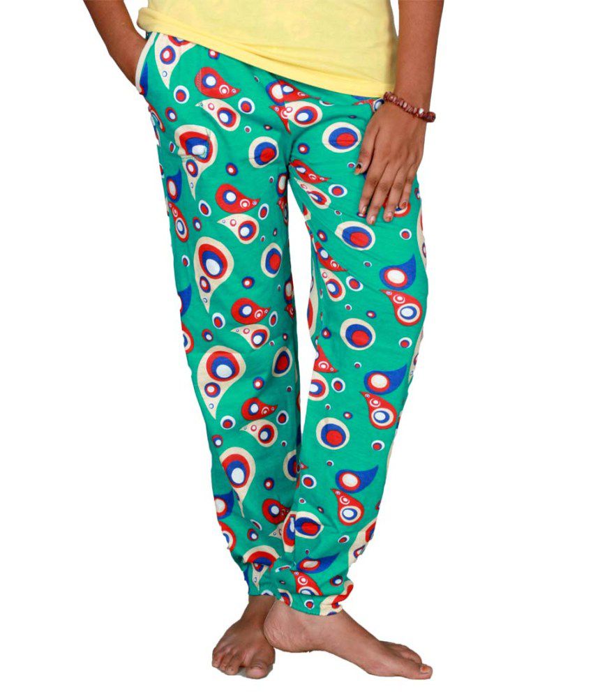 Buy Classy Girls Green Cotton Pajamas Online at Best Prices in India ...