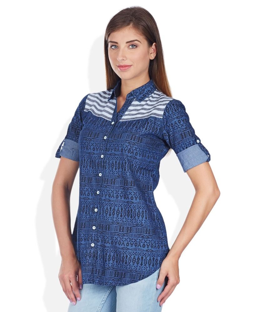Deal Jeans Blue Cotton Tops - Buy Deal 