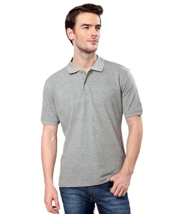 Lime Gray Cotton Blend Polo Tshirts Buy Lime Gray Cotton Blend Polo