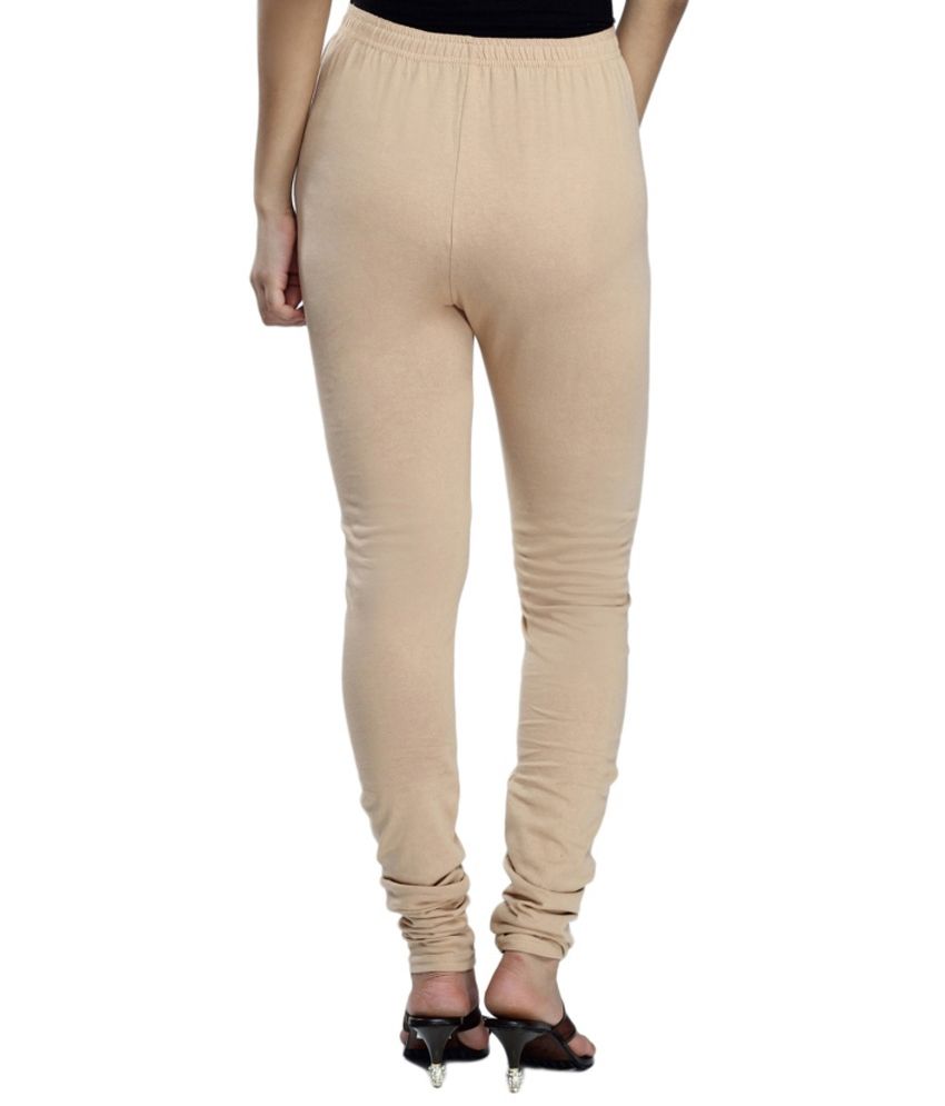 Vastra Beige Cotton Leggings Price in India - Buy Vastra Beige Cotton Leggings Online at Snapdeal