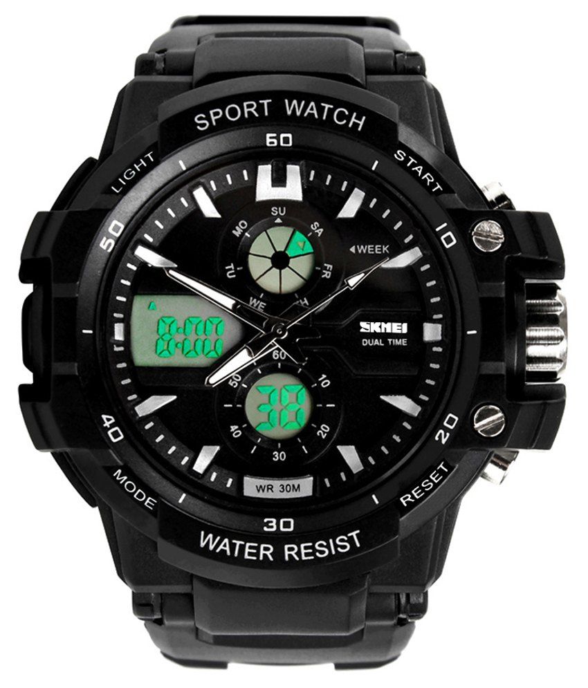 Skmei Black  Analog Digital  Sports  Watch  Buy Skmei Black  