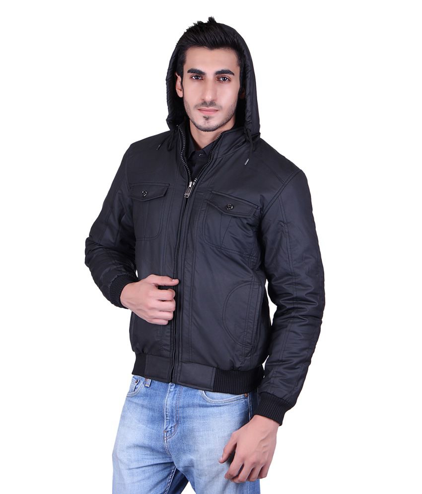 Unifit Black Nylon Casual Jacket - Buy Unifit Black Nylon Casual Jacket ...