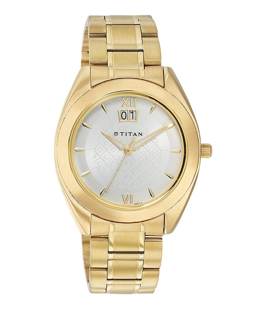 Titan Gold Metal Analog Party-Wedding Watch NF1557YM02 - Buy Titan Gold ...