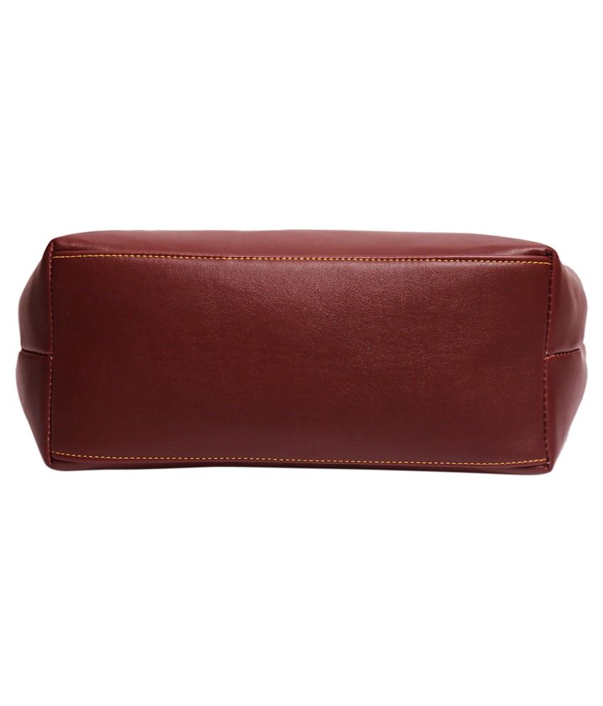 Wenz Designer Maroon Leather Hand Bags - Buy Wenz Designer Maroon ...