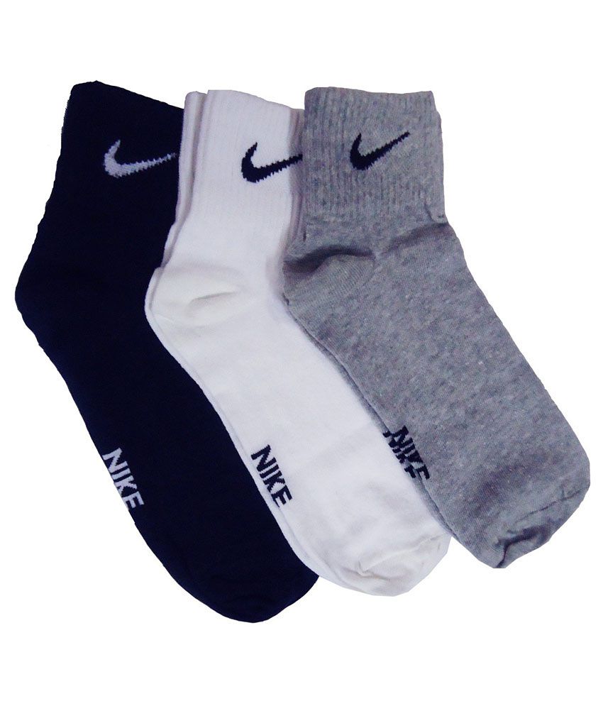 Nike Casual Ankle Length Socks For Men 3 Pair Pack: Buy Online at Low ...