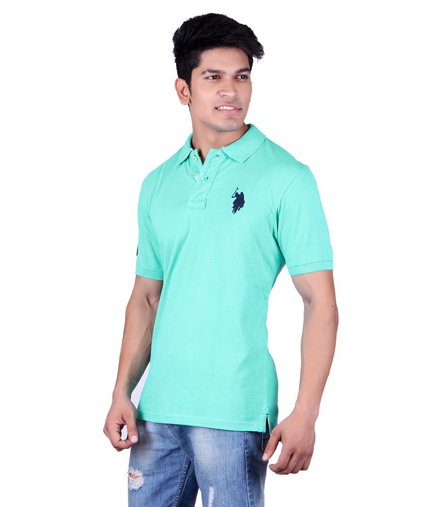 Jura Polo Combo of Turquoise and Yellow Cotton Blend Polo T-shirts (Set ...