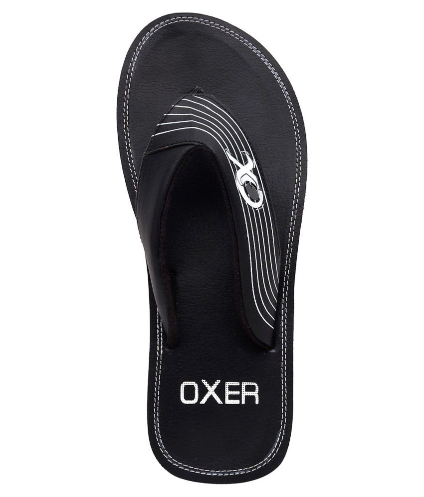 Oxer Black Daily Wear Slippers Price in India- Buy Oxer Black Daily ...