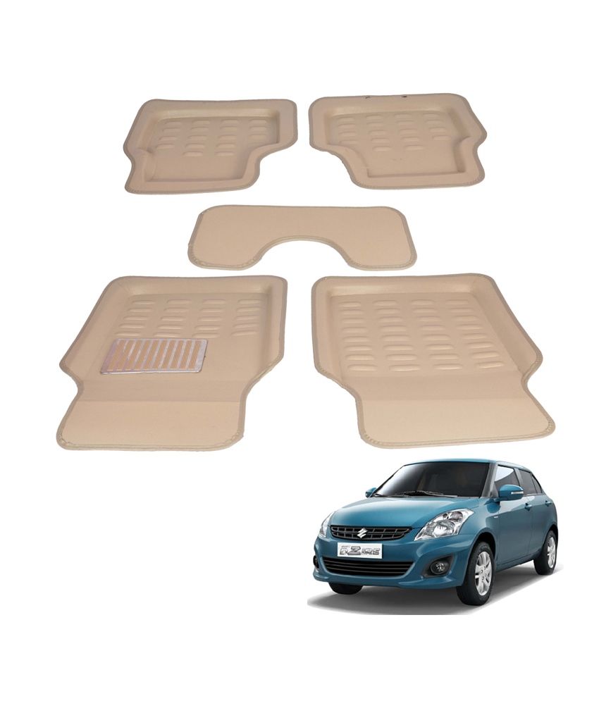 Canabee 3D Car Floor Mats for Maruti Swift Dzire, Set of 5 Mats Beige Buy Canabee 3D Car