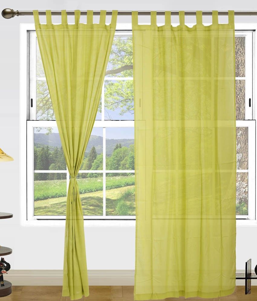 Dekor World Set of 2 Window Sheer Curtains Curtains - Buy Dekor World