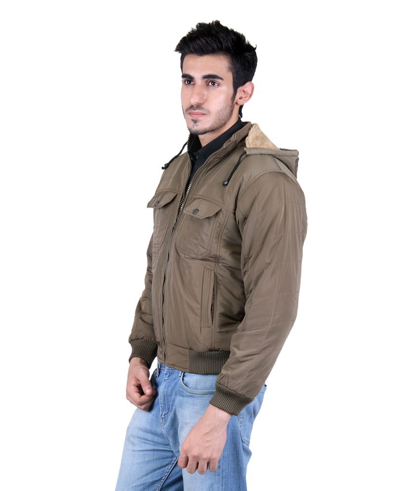 Unifit Khaki Nylon Casual Jacket - Buy Unifit Khaki Nylon Casual Jacket ...