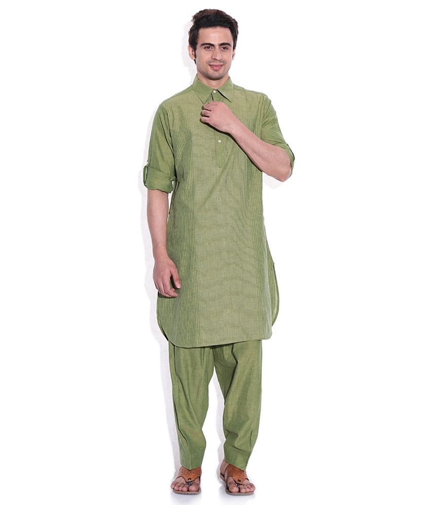 fabindia green kurta