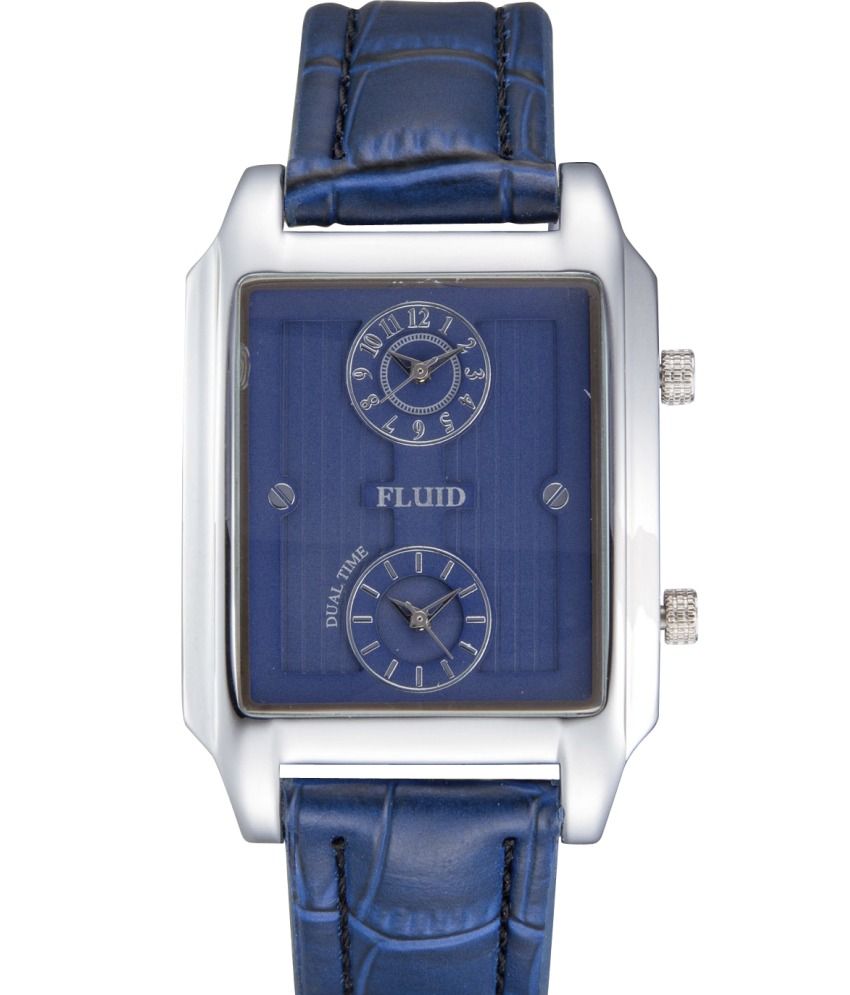 ex306 blue leather analog men's watch