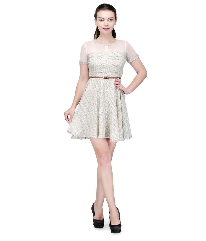 Pique Republic White Rayon Dresses Buy Pique Republic White Rayon