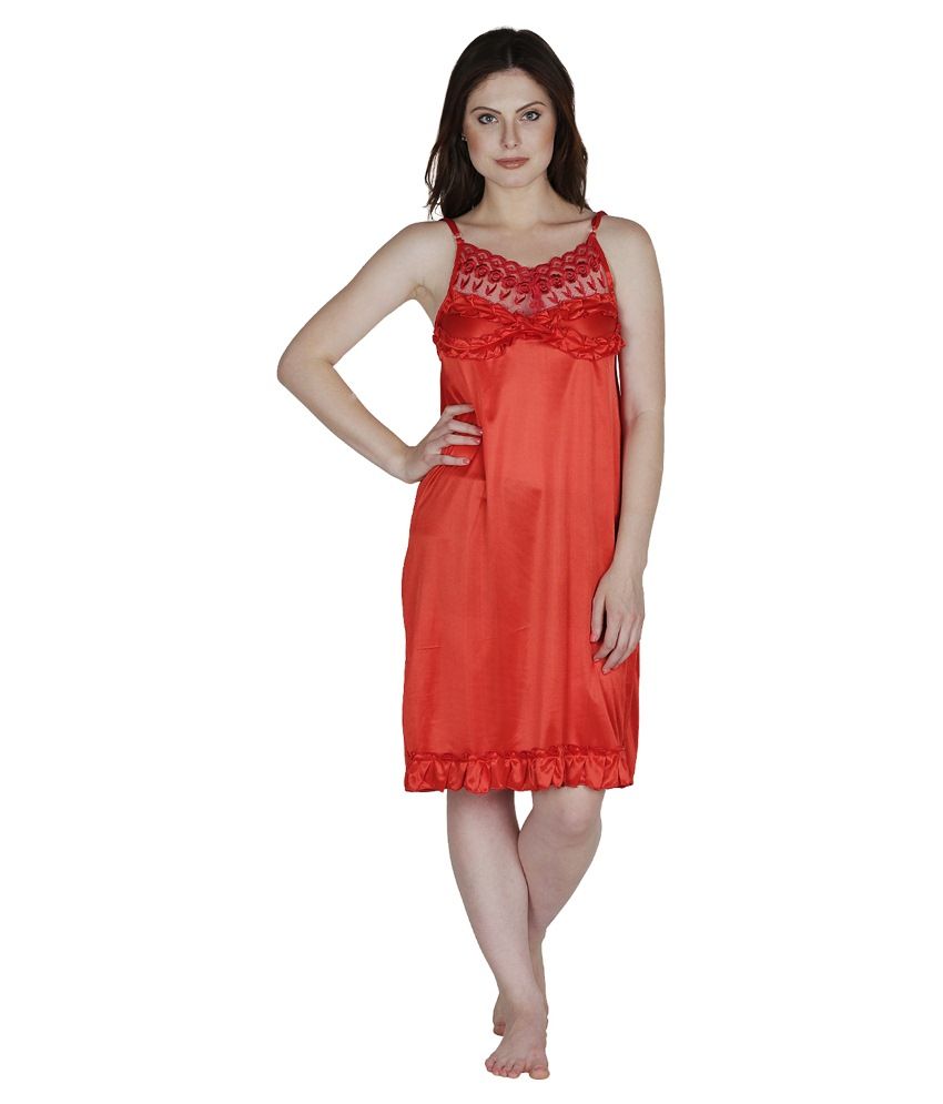 Buy Woomen Red Lycra Nighty Online at Best Prices in India - Snapdeal