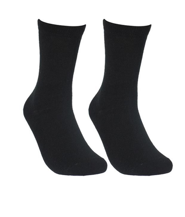 Infinity Socks Black Casual Full Length Socks For Men 2 Pair Pack: Buy ...