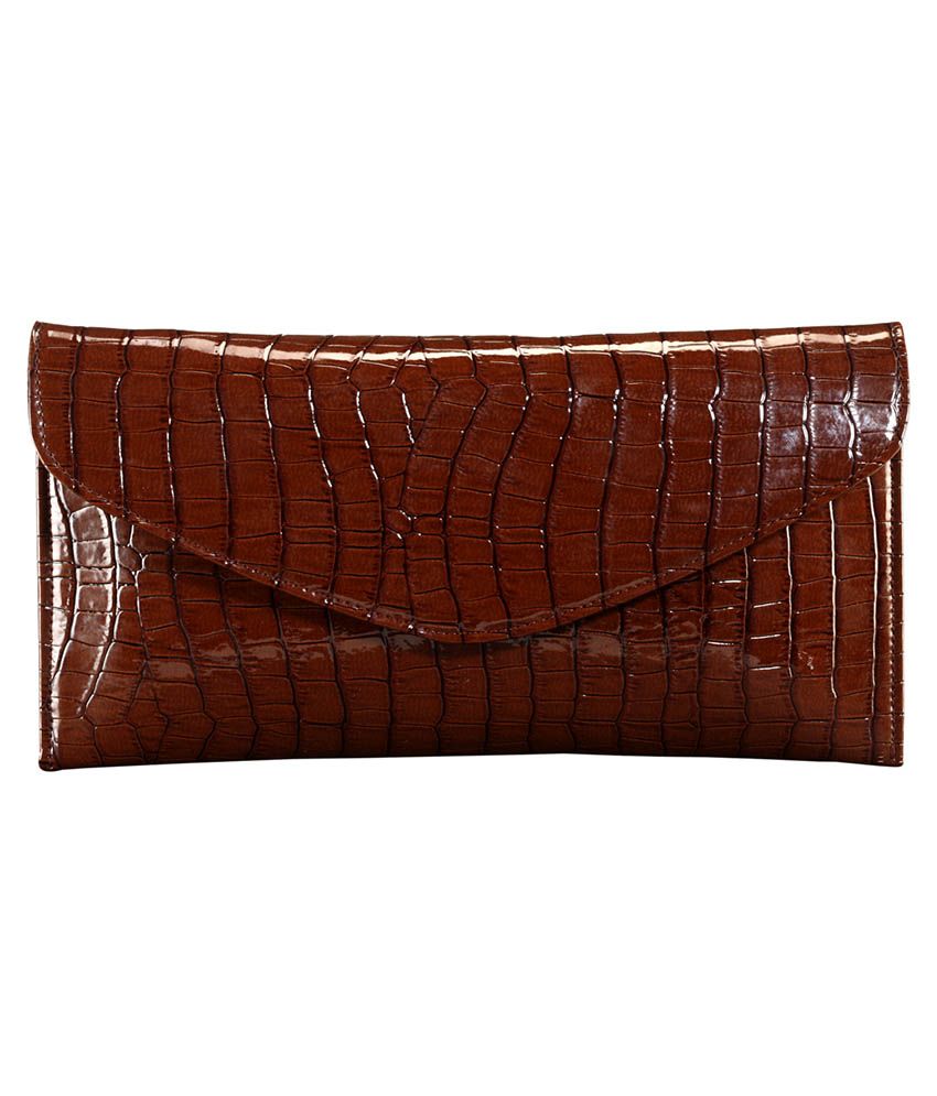 Buy Contrast Brown Non Leather Clutch at Best Prices in India Snapdeal