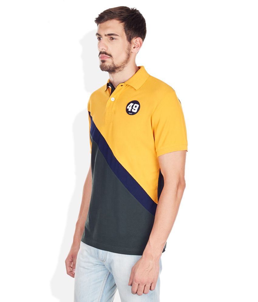 GANT Yellow Polo T-Shirt - Buy GANT Yellow Polo T-Shirt Online at Low ...