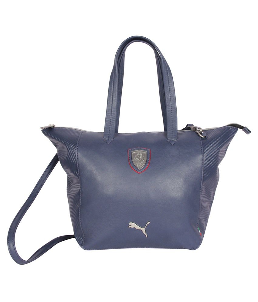 Puma Leather Tote Bag-Blue - Buy Puma 
