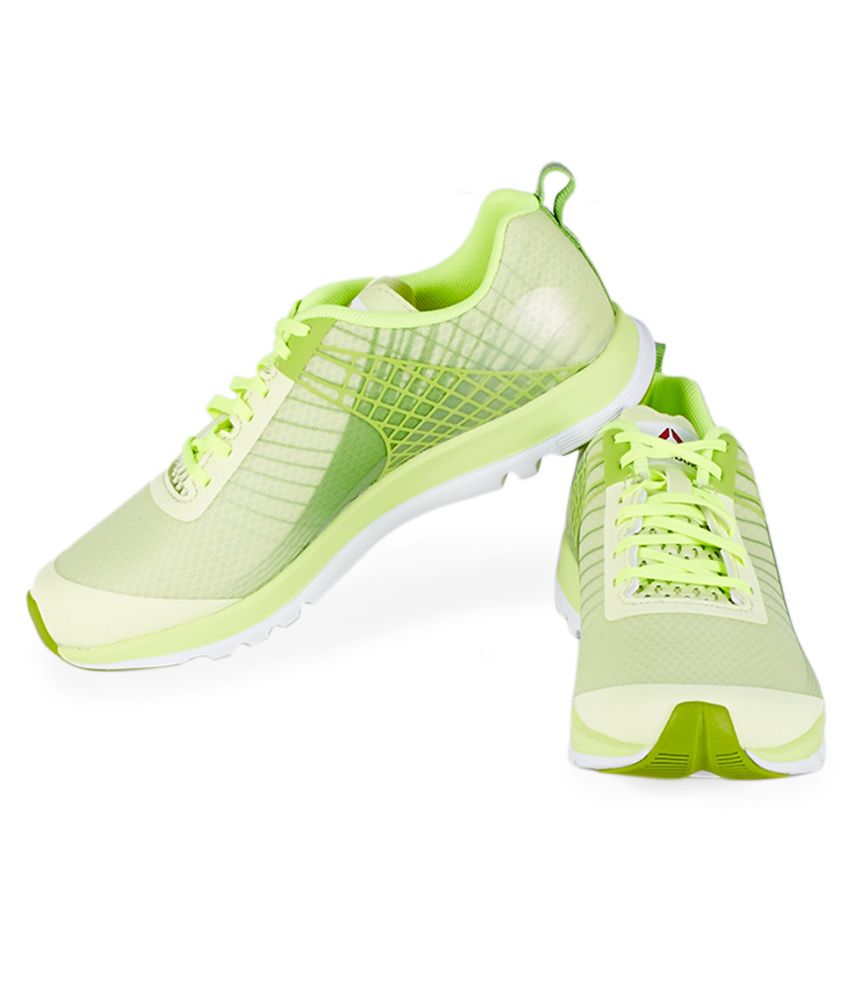reebok green sports shoes