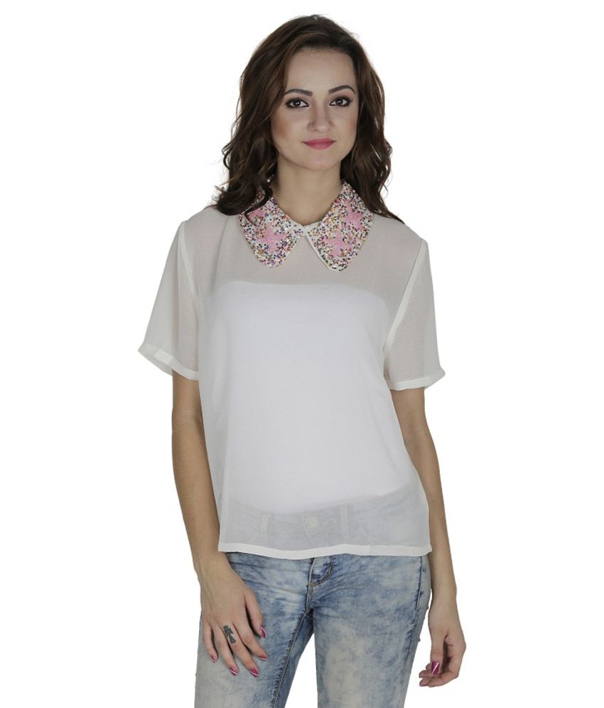 The Cleavage White Cotton Tops Buy The Cleavage White Cotton Tops