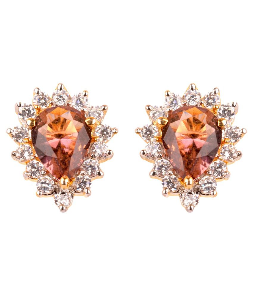 Ag Jewels Pink Crystal Stud Earrings - Buy Ag Jewels Pink Crystal Stud ...