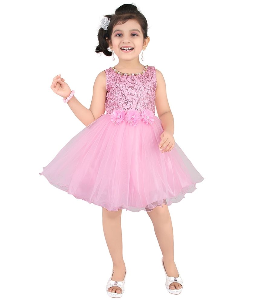 Littleopia Pink Cotton Frock - Buy Littleopia Pink Cotton Frock Online ...