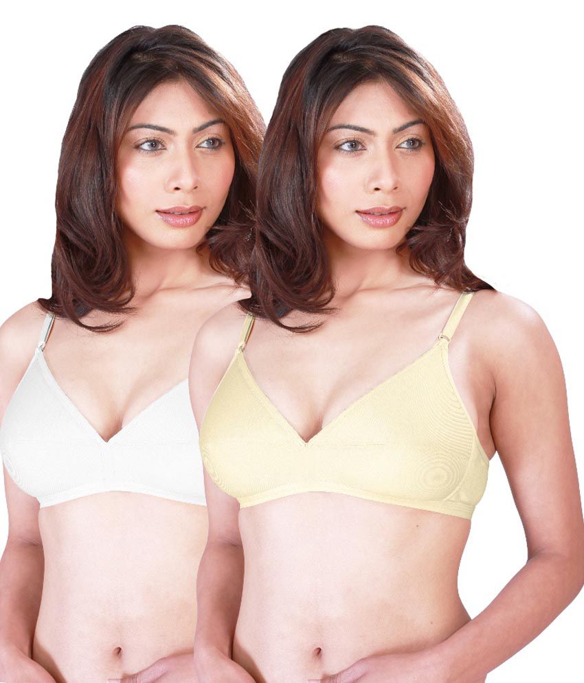     			Selfcare Multi Color Cotton Padded Bra Pack of 2