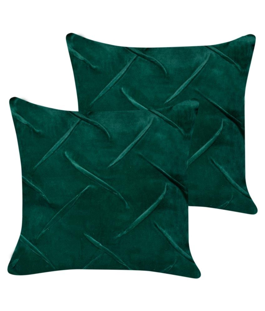 Fifth Element Green Silk Cushion Covers Pack of 2 Buy Online at Best