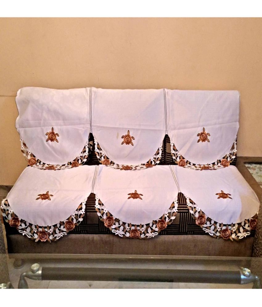 Shc Silk White Sofa Slipcover Set With 6 Arms Cover Buy Shc Silk White Sofa Slipcover Set With 6 Arms Cover Online At Low Price Snapdeal