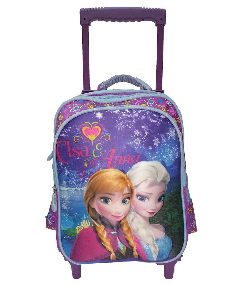 Tasni Purple & Blue Frozen Trolley Bag: Buy Online at Best Price in ...