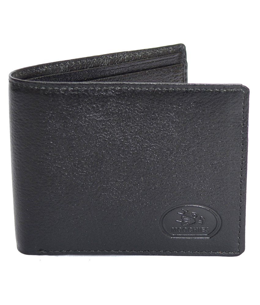 Moochies Black Leather Formal Wallet: Buy Online at Low Price in India ...