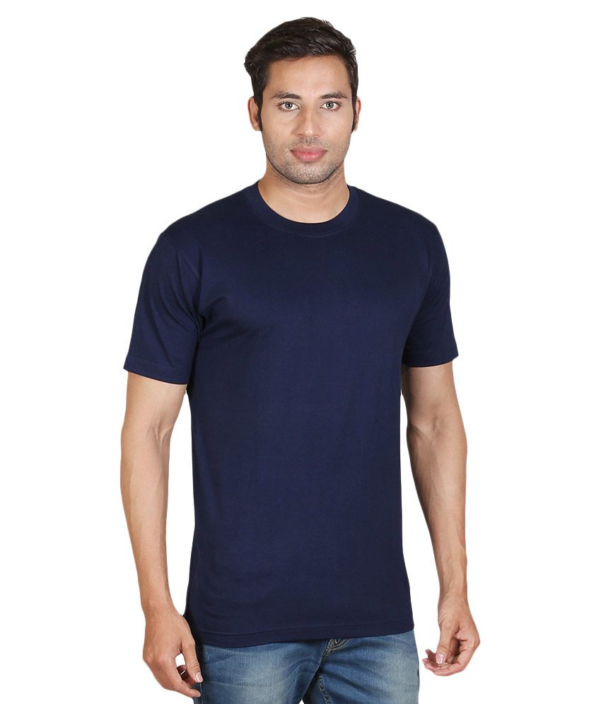 Winfield Navy Cotton T-shirt - Buy Winfield Navy Cotton T-shirt Online ...
