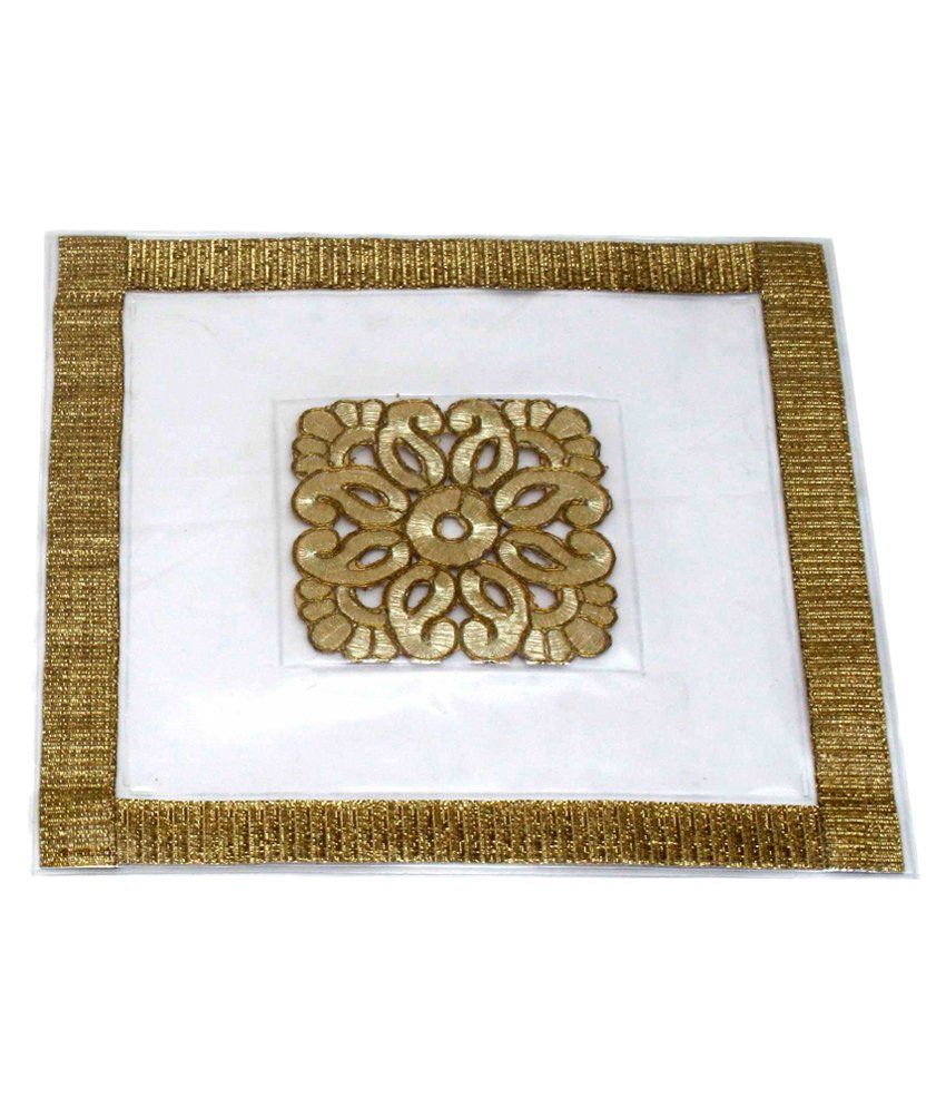 Janak Designer Side Table Mat With Golden Border 6 Piece Buy Janak Designer Side Table Mat With Golden Border 6 Piece Online At Low Price Snapdeal