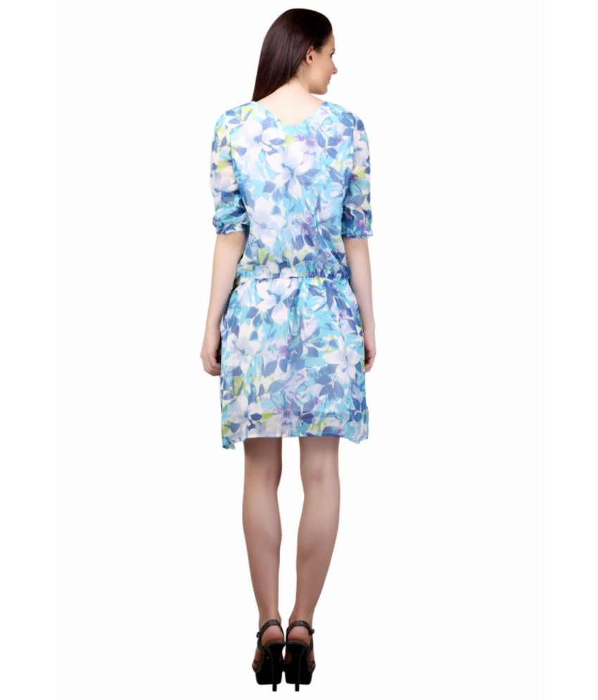 Sierra Blue Polyester Dresses - Buy Sierra Blue Polyester Dresses ...
