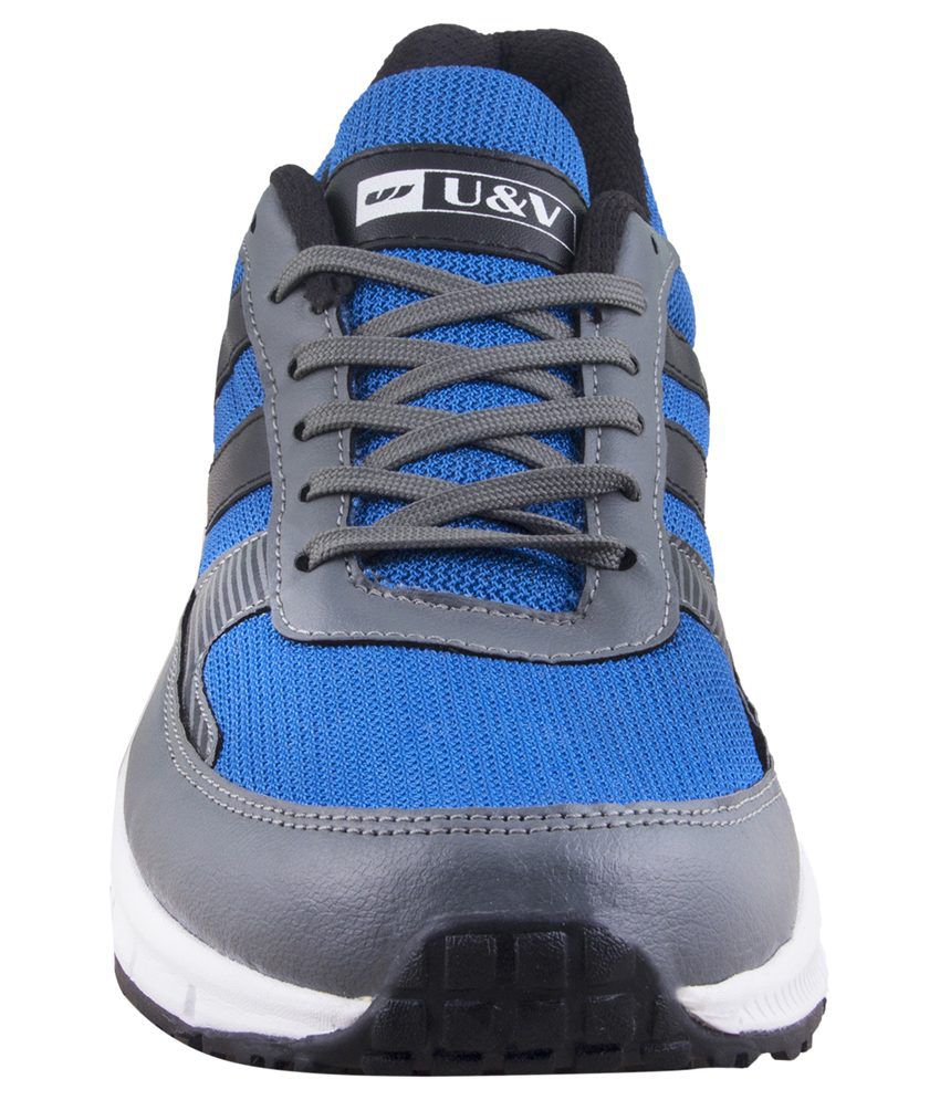 U&V i-10 Grey Royal Blue Sports Shoes - Buy U&V i-10 Grey Royal Blue