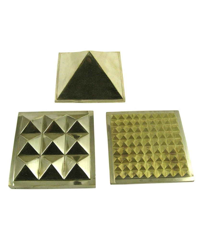     			Vastughar Yellow Brass Multilayer Pyramid Fengshui