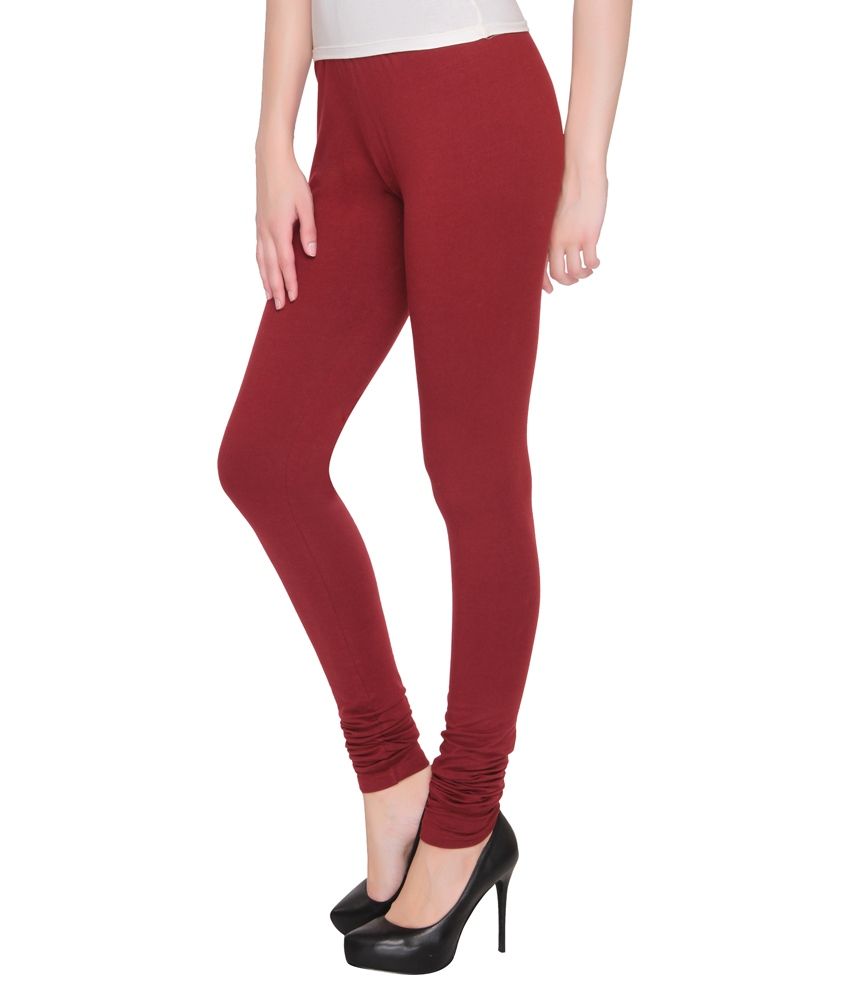 Valentine Casual Cotton Lycra Red Churidaar Leggings Price in India ...