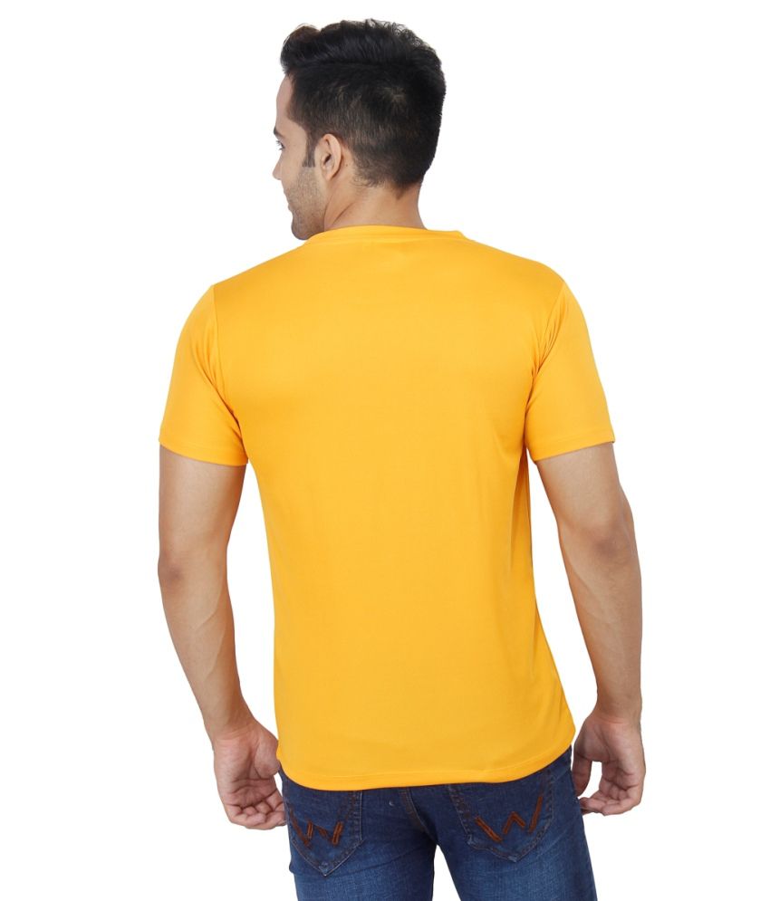 Haltung Yellow Polyester Round Neck T-shirt - Buy Haltung Yellow ...