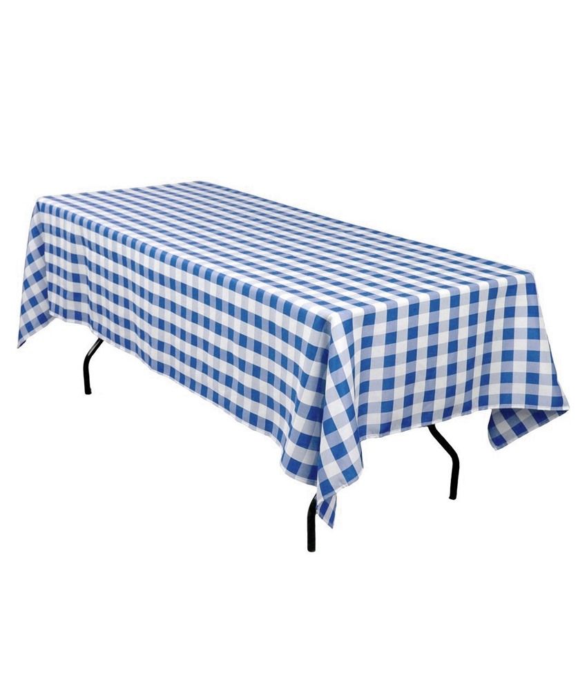 Smart Home Blue & White Cotton Table Cover - Buy Smart Home Blue ...