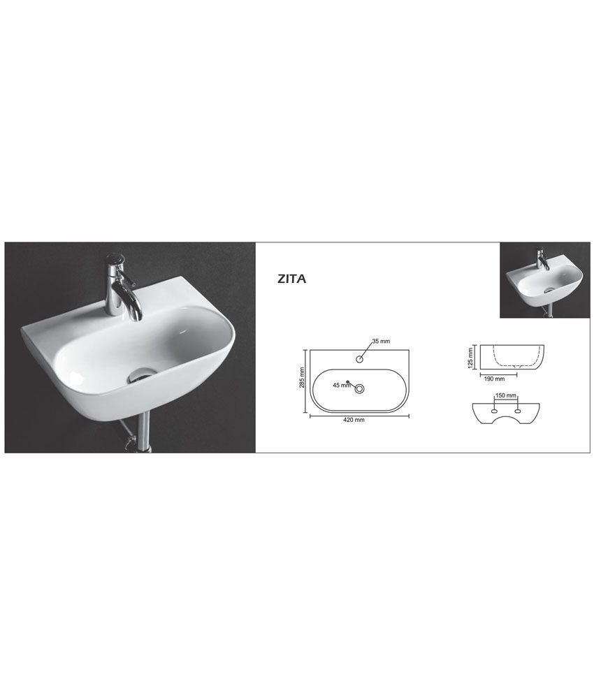 Buy Varmora Zita Wall Hung Wash Basin White Online At Low Price In India Snapdeal Buy Varmora Zita Wall Hung Wash Basin White Online At Low Price In India Snapdeal