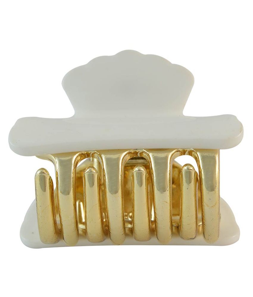 Sarah Plain White Small Plastic Hair Clutcher for Women Buy Online at