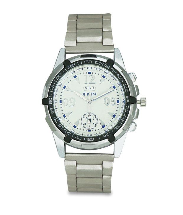 white dial watch strap