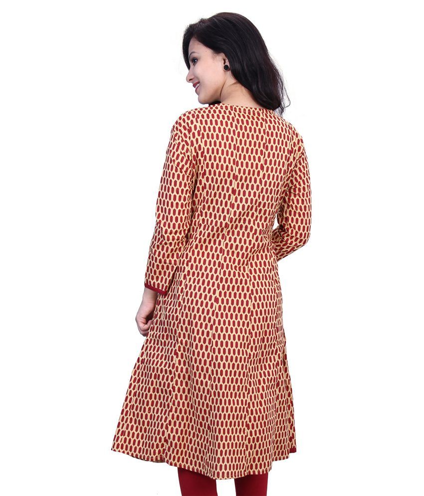 Satrangi Bazar Beige Cotton Kurti Buy Satrangi Bazar Beige Cotton