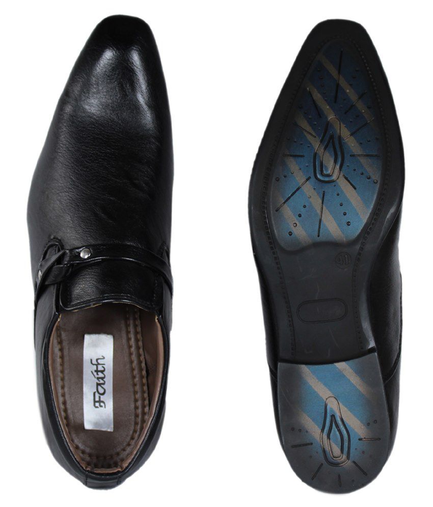 Faith Black Formal Shoes Price in India- Buy Faith Black Formal Shoes ...