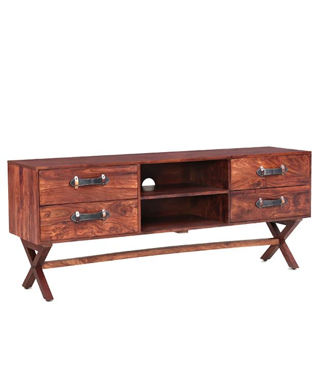 indian wood tv unit