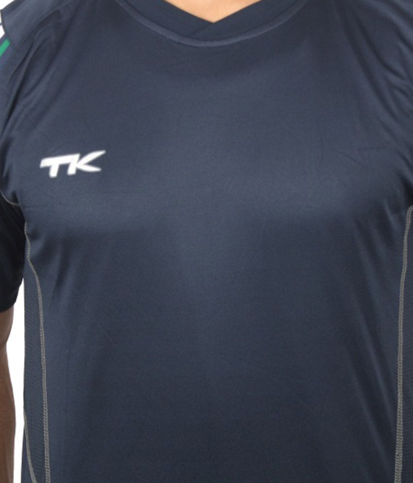 Tk Blue Polyester Tshirt Buy Tk Blue Polyester Tshirt Online at Low